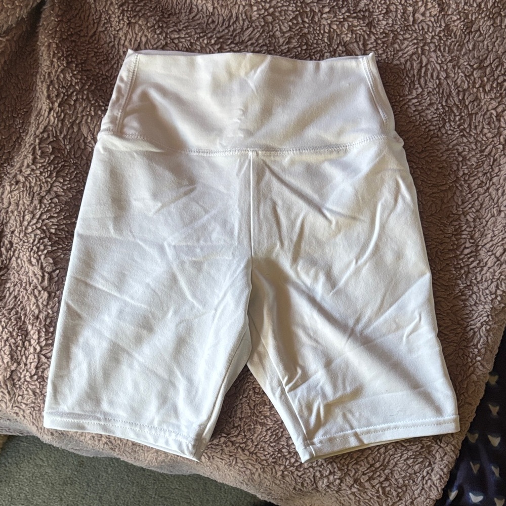 Garage White Biker Shorts